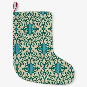 Naadloze achtergrond van een bloemornament, Fashio Kleine Kerstsok