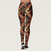 Naadloze afrikaanse patchwork ornamental indian el leggings (Achterkant)