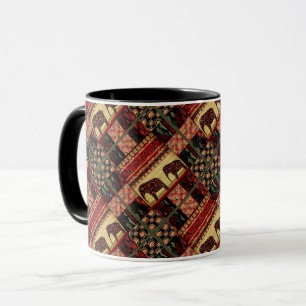 Naadloze Afrikaanse patchwork ornamentale Indische Mok