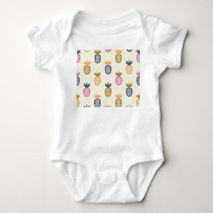 Naadloze ananas vintage patroonontwerp romper