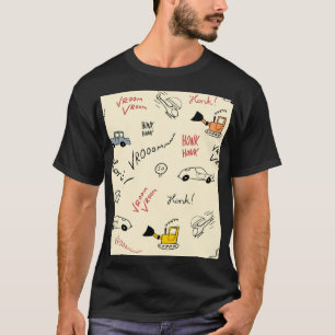 Naadloze autotekeningen: Kinder beddenlaken T-shirt
