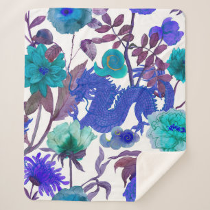  naadloze aziatische traditionele patronen. Japan Sherpa Deken