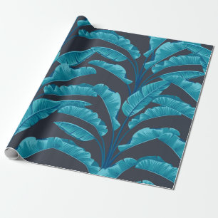 Naadloze bananenbladeren. tropisch patroon b cadeaupapier