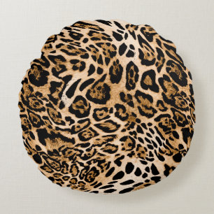 Naadloze blaastextuur, dierlijke huid rond kussen