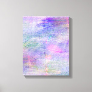 naadloze blauwe, roze achtergrondgele waterverf canvas afdruk