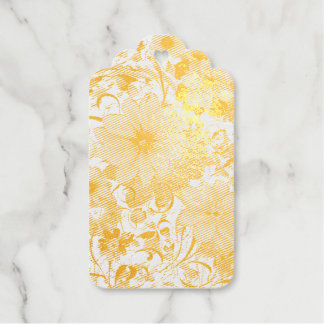 Naadloze Bloei: Diagonale Dans van Blauw & Wit Cadeaulabels