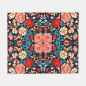 Naadloze Bloemen Patroon Elegant en Tijdloos Ontwe Fleece Deken (Voorkant (Horizontaal))