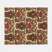 Naadloze bloemkool in nieuwe stijl, Vi Fleece Deken (Voorkant (Horizontaal))