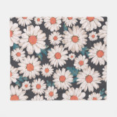 Naadloze bloesem Daisy Flower Pattern Fleece Deken (Voorkant (Horizontaal))