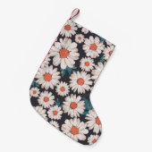 Naadloze bloesem Daisy Flower Pattern Kleine Kerstsok (Voorkant (Hangend))