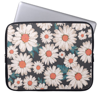 Naadloze bloesem Daisy Flower Pattern Laptop Sleeve