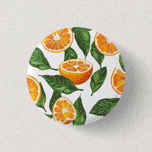 Naadloze botanische vrucht sinaasappel citrus ronde button 3,2 cm