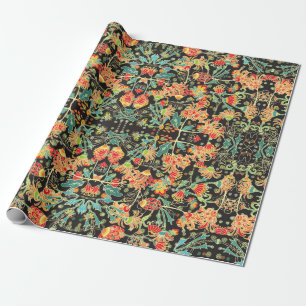 Naadloze chaotische decoratieve abstracte flora cadeaupapier