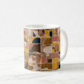 Naadloze collage van patchwork, mix het quilpatroo koffiemok (Voorkant rechts)