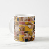 Naadloze collage van patchwork, mix het quilpatroo koffiemok (Voorkant links)
