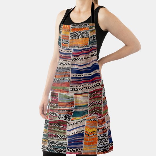 Naadloze collage van patchwork, mix het quilpatroo schort (Insitu)