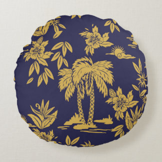 Naadloze design met Hawaii, trop Rond Kussen