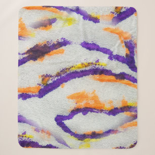 Naadloze dierlijke zebra. Vuile kunst patroon. Abs Sherpa Deken
