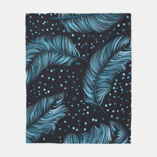 Naadloze donkere veren textuur, abstract . fleece deken