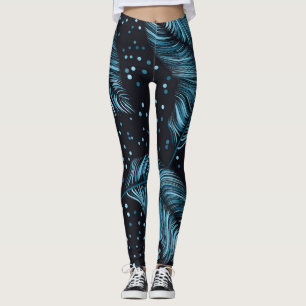 Naadloze donkere veren textuur, abstract . leggings