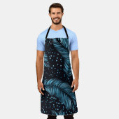 Naadloze donkere veren textuur, abstract . schort (Gedragen)