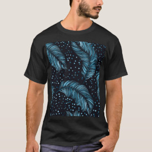 Naadloze donkere veren textuur, abstract . t-shirt