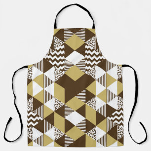 Naadloze driehoek: geometrische gouden mode. schort