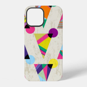 naadloze driehoek patroonachtergrond, hipster retr iPhone 12 hoesje