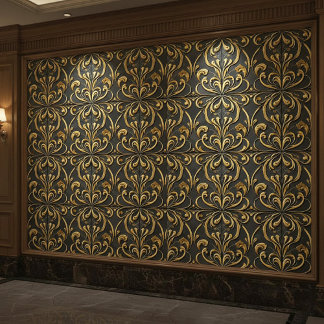 Naadloze Elegante Gouden Stroom Luxe Tegeldesign Tegeltje