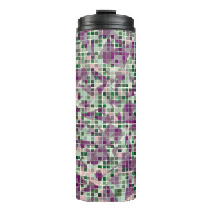 Naadloze fashionable camouflage. foreground co thermosbeker