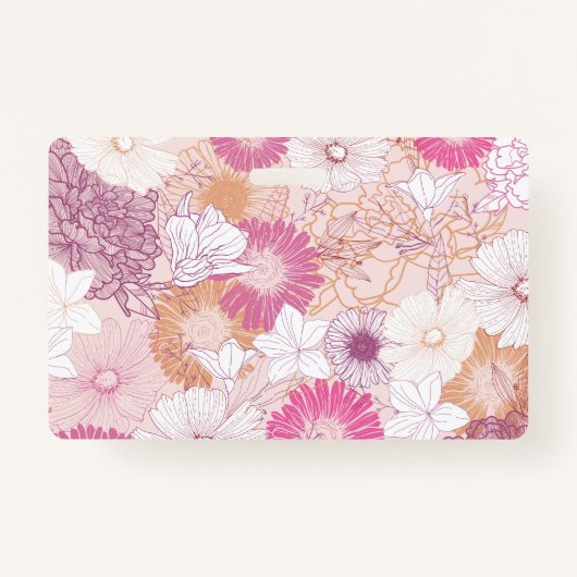 Naadloze Floral Badge (Achterkant)