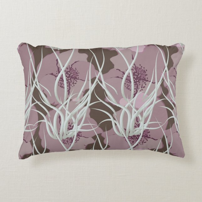 Naadloze florale achtergrond, naadloze patternart, accent kussen (Voorkant)