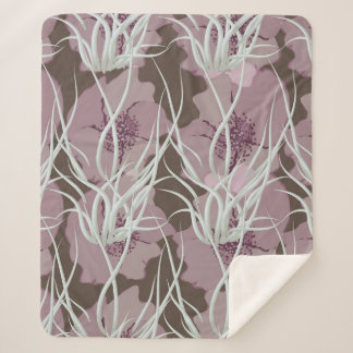 Naadloze florale achtergrond, naadloze patternart, sherpa deken