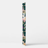 Naadloze florale achtergrond. Roze bloemen en blad Case-Mate iPhone Case (Achterkant / Rechts)
