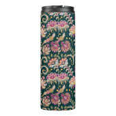 Naadloze florale achtergrond. Roze bloemen en blad Thermosbeker (Achterkant)