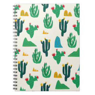 Naadloze florale natuurlijke abstracte cactus patr notitieboek