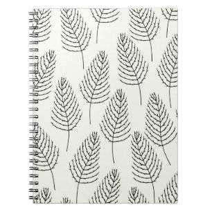 Naadloze florale natuurlijke abstracte  geometrie notitieboek