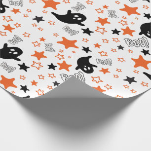Naadloze geesten en sterren Halloween inpakpapier
