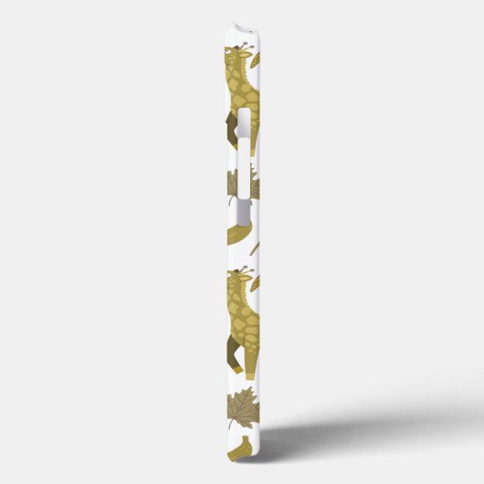 Naadloze Giraffe gele witte achtergrond Case-Mate iPhone Case (Achterkant / Links)