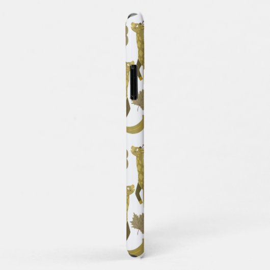 Naadloze Giraffe gele witte achtergrond Case-Mate iPhone Case (Achterkant/rechts)