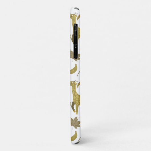 Naadloze Giraffe gele witte achtergrond Case-Mate iPhone Case (Achterkant/links)