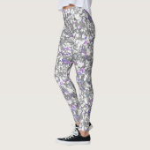 Naadloze glitter sparkles sequenschuimen zilver leggings (Links)