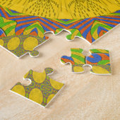 Naadloze gouden sierbloem. legpuzzel (Zijkant)