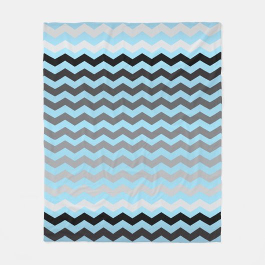 Naadloze gradiënt Chevron Pattern op Baby Blue Fleece Deken (Voorkant)
