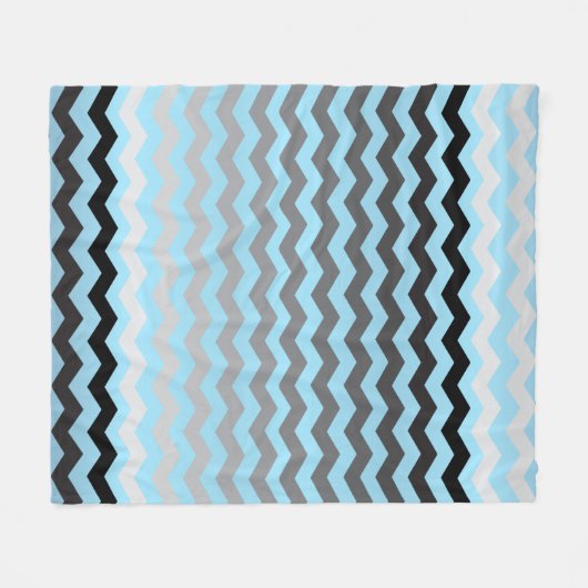 Naadloze gradiënt Chevron Pattern op Baby Blue Fleece Deken (Voorkant (Horizontaal))