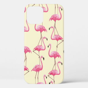  naadloze grafische, realistische flamingvogel iPhone 12 hoesje
