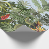 Naadloze grens met oerwouden bomen en bloemen. Vin Cadeaupapier (Hoek)