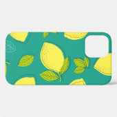 Naadloze handgetekende leemon met lederen patroon  Case-Mate iPhone case (Achterkant (horizontaal))