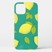 Naadloze handgetekende leemon met lederen patroon  Case-Mate iPhone case (Achterkant)
