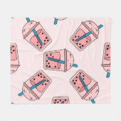 Naadloze heldere zeepbel van theevruchten zomer dr fleece deken (Voorkant (Horizontaal))